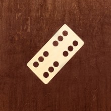 T021 Red Mahogany Inlay Domino